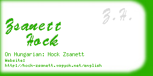 zsanett hock business card